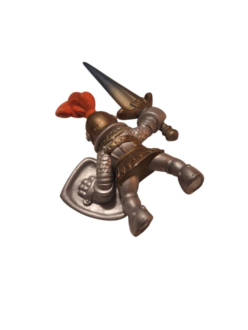 Keenway Medieval Knight Figure Silver Armor Orange PVC - Picture 11 of 12
